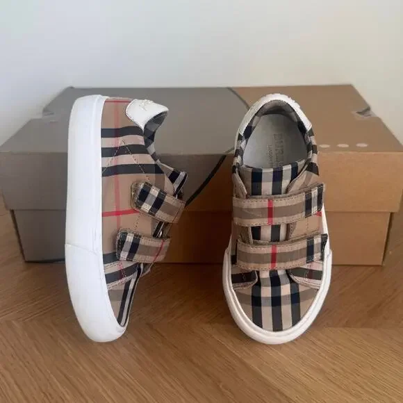 Burberry Mini Markham Check Toddler Sneakers - SZ EU 26 / US 9.5 C - Picture 8 of 14